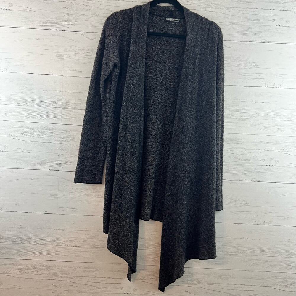 Barefoot Dreams Heather Black Bamboo Open Front Leggings Size S/M